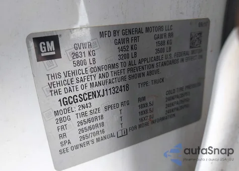 2018 Chevrolet Colorado Lt from USA, damaged, VIN 1GCGSCENXJ1132418